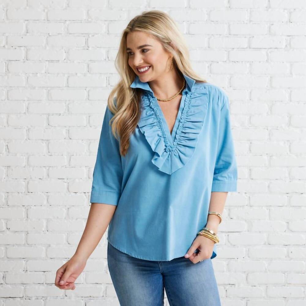 NEW CARYN LAWN maya corduroy top in powder